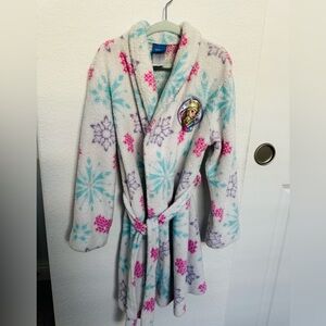 Disney Pastel Blue and Pink Plush Robe size 4-5